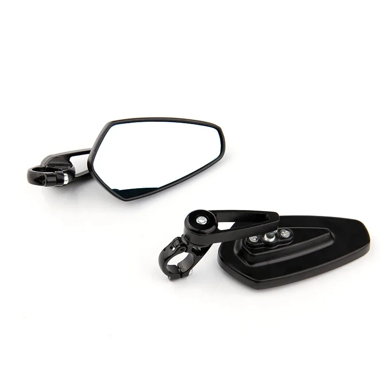 black pair Handel Bar Ends Motorcycle Mirror Handlebar Ends Rear Mirrors Side Mirrors For Kawasaki Z800 Z750 Z1000 Z650 Z900 Z300 - Цвет: black