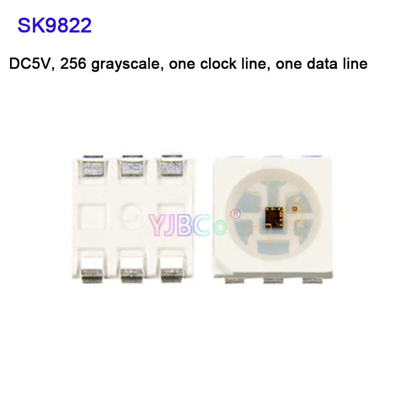 Светодиодные чипы SK9822 (аналогичные APA102) 1000 шт. IC SMD 5050 RGB для экрана ленты 5 в