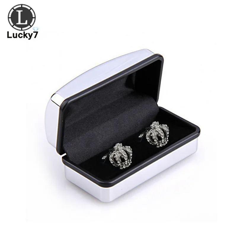 Men Shirt Cuff Links Carrying Case Cuff Link Tie Clip Boxes