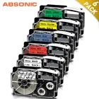 Absonic 6PK смешанные Цвет 18 мм для объектива с оптическими зумом Casio запечатанных лент для XR-18WE XR-18RD XR-18X XR-18YW XR-18GN совместимый для объектива с оптическими зумом Casio этикетировщик KL-120