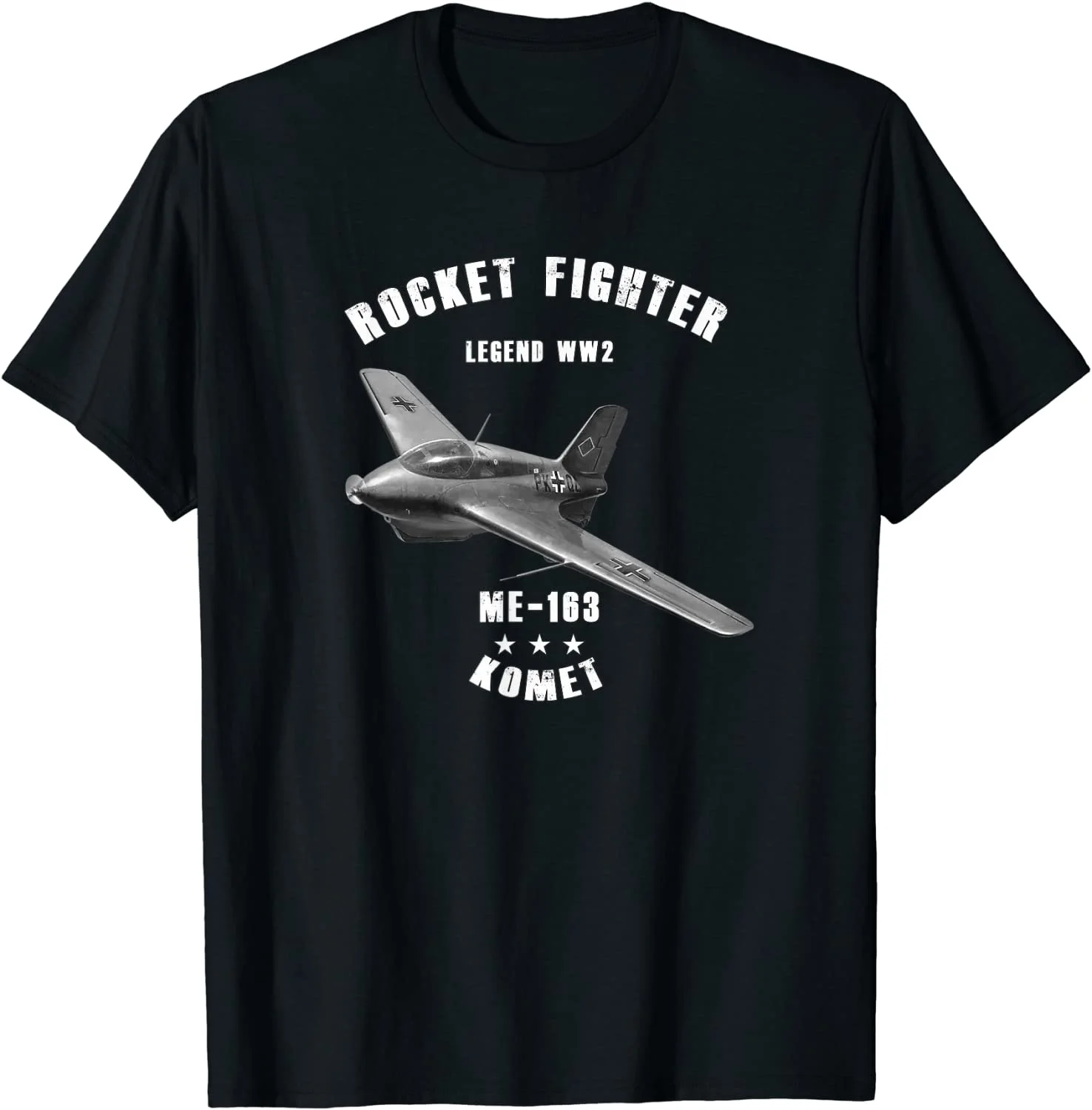 

W rman Military Aeroplan Me-163 Com Roet Fiter T-shirt. Summer Lasting Charm Man T-shirt New S-3XL