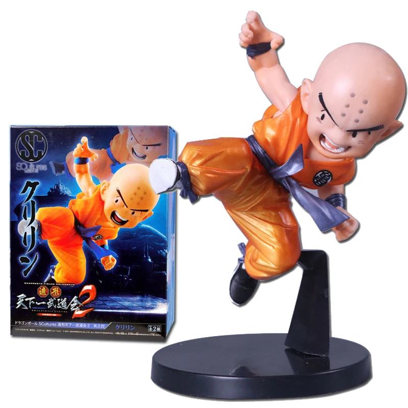 

Hot Anime Kuririn Figure Hand-made Action Model Toy Wukong Model PVC Material 13cm Desktop Decoration Toy Gift