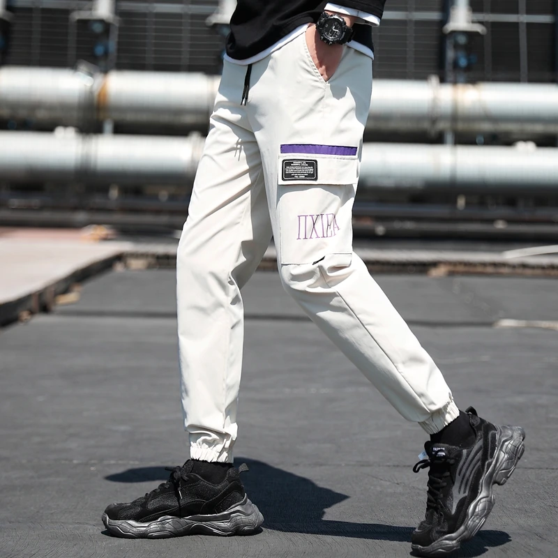 

2021 New Casual Pockets TrackPants Male Fashion Harem Joggers HighQuality Men Long Trousers Cargo Pant Streetwear