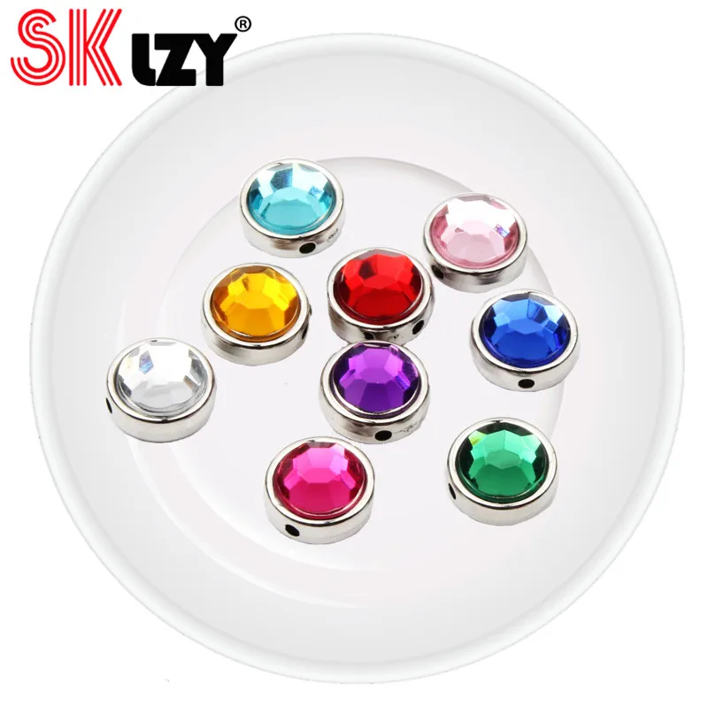 20 шт. 13 мм акриловые бусины серебряного цвета для изготовления ювелирных изделий