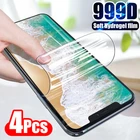 4 шт., Гидрогелевая Защитная пленка для iPhone 11 12 13 Pro X XS MAX XR 7 8 Plus