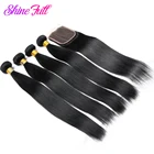 Волосы ShineFull, 4 пряди, индийские человеческие волосы, 4 шт. в партии, человеческие волосы, индивидуальное плетение, 8-28 дюймов, смешанная длина, прямые волосы