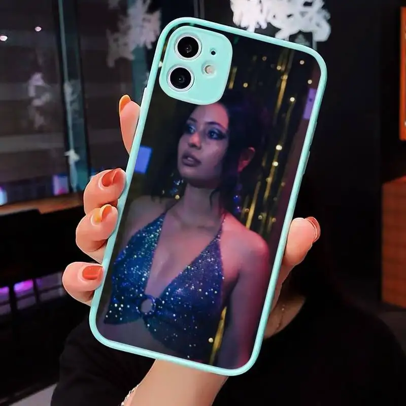

Jhene Aiko Phone Case For iPhone 12 11 Mini Pro XR XS Max 7 8 Plus X Matte transparent blue Back Cover