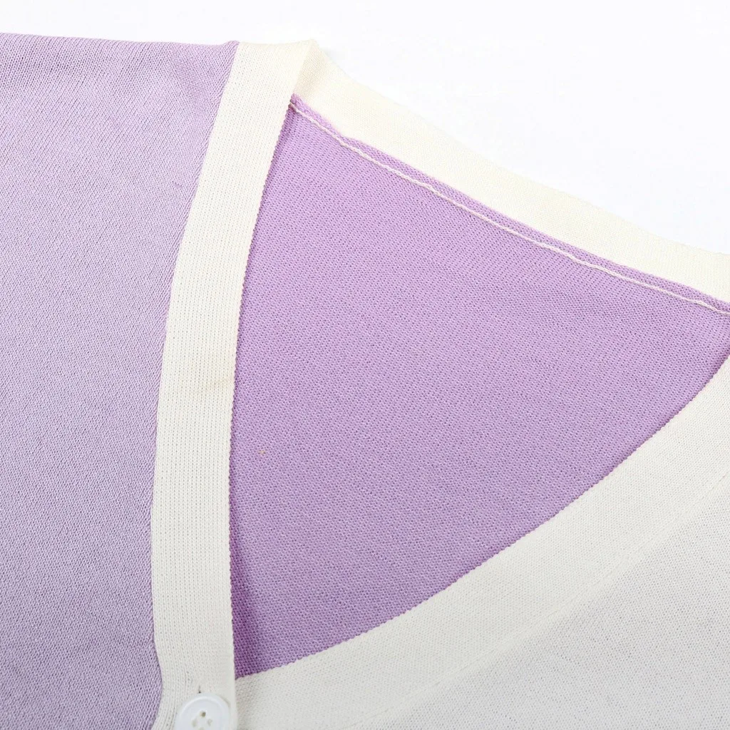 

Vintage knit cardigan women 2020 Autumn Winter Contrast Color Button Striped Knitted Cardigan Women Sweater Mujer V-neck Pocket