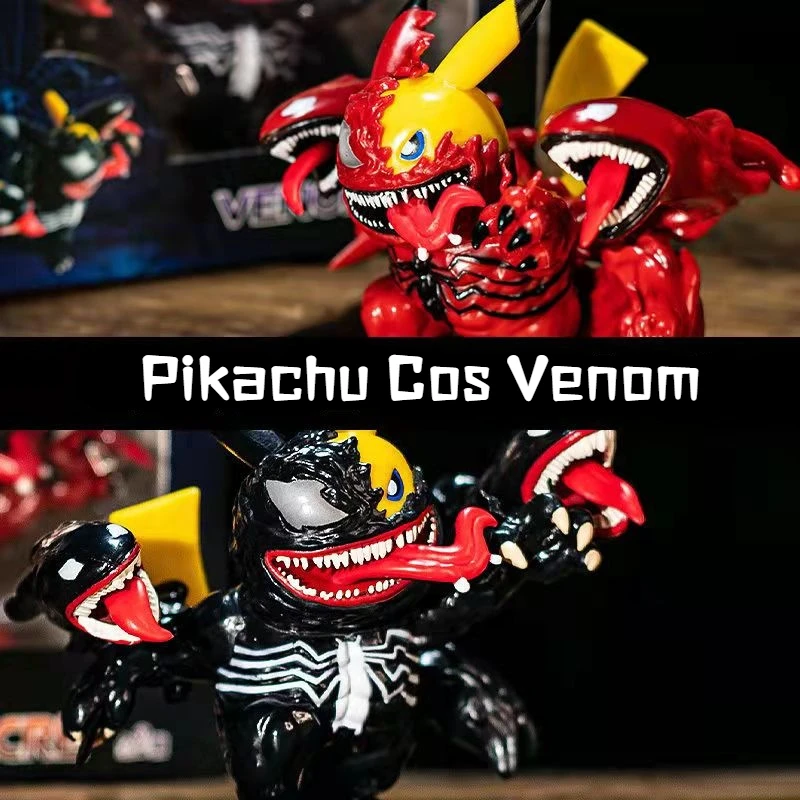 

Tomy Покемон Аниме Пикачу Cos Веном карнидж экшн-фигурка Красный Черный Модель Фигурки украшение автомобиля детская игрушка на день рождения п...