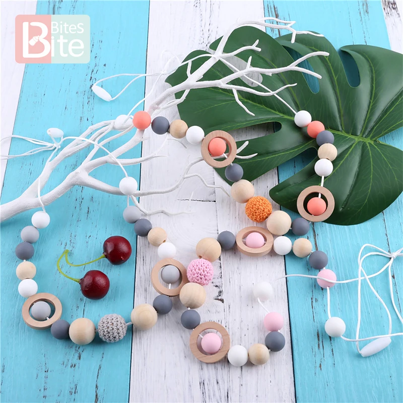 1 шт. ожерелье для прорезывания зубов детский Прорезыватель пищевой силикон