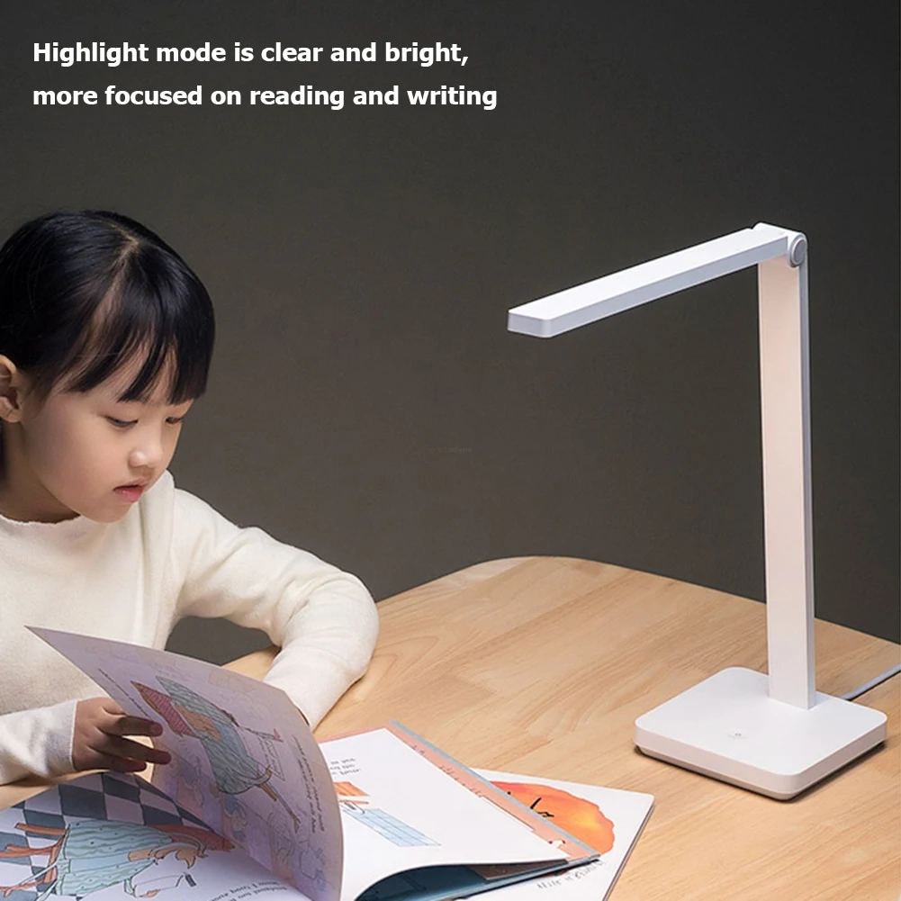 

Xiaomi Mijia Table Lamp Lite Touch Switch Eye Protection Dimmable LED Desk Reading Light US Plug Smart Shiftable Light For Mijia