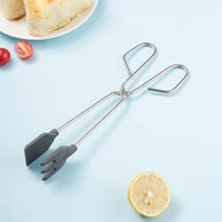 useful stainless steel bread clip silicone finger chuck bakery clamp pastry grilling tong kitchen cooking salad tools gadgets