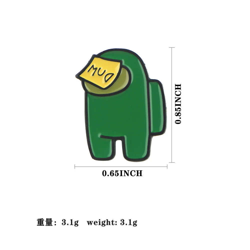 

Creative among us game robot brooch animation logo badge