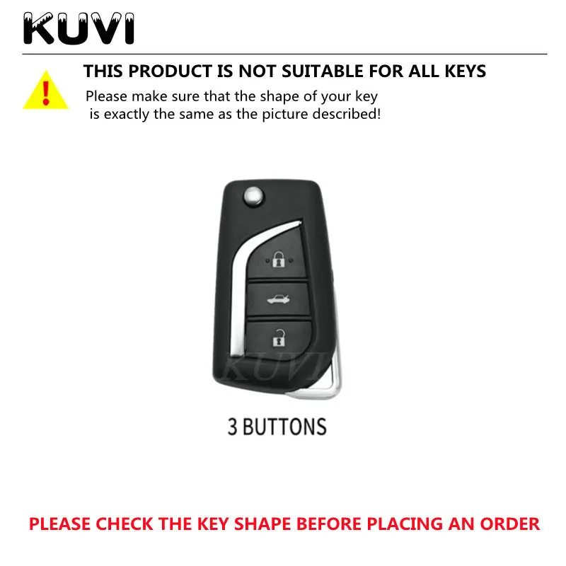 Кожаный чехол-книжка для автомобильного ключа из ТПУ чехол Toyota Hilux Yaris RAV4 Corolla Avensis