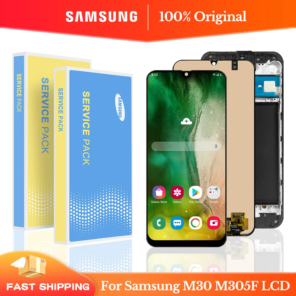 

6.4'' Original Display For SAMSUNG Galaxy M30 2019 LCD M305 Display SM-M305F/DS LCD Screen Touch Sensor Digitizer Assembly