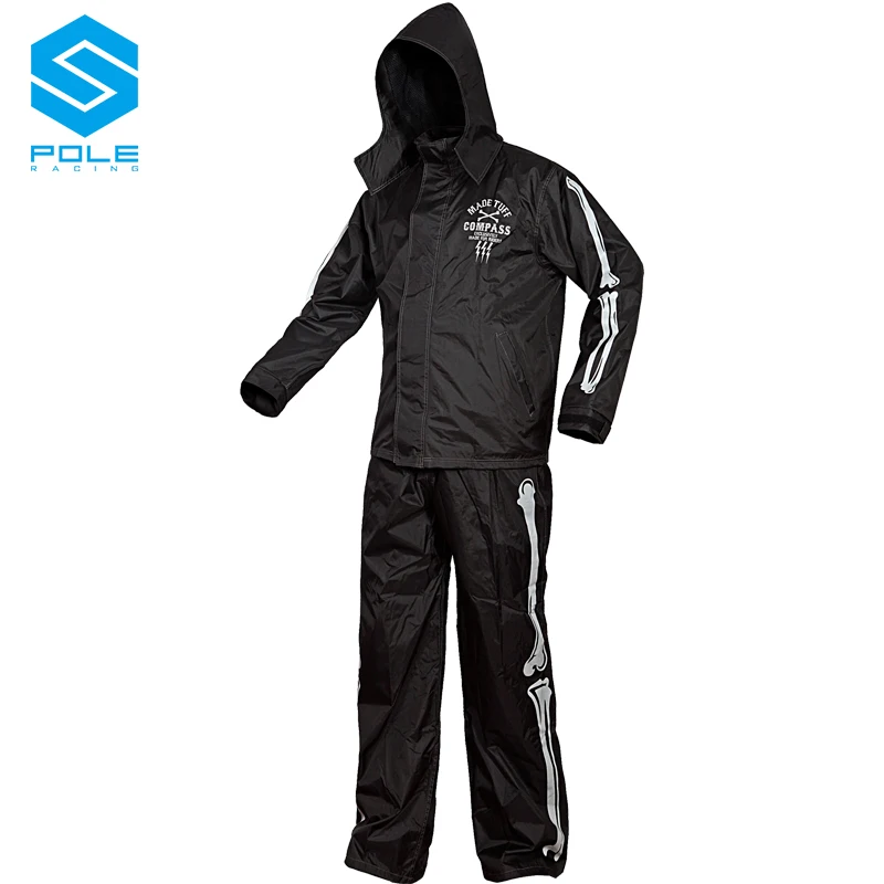 Мотоциклетный дождевик с черепом на шесте для езды мотоцикле водонепроницаемая