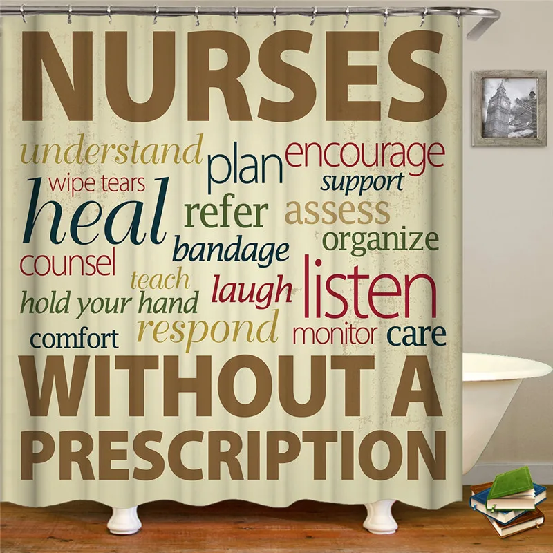 Цветная простая печать букв 3D занавеска для душа Водонепроницаемая ванной из