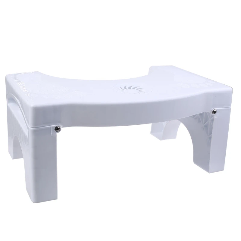 

Bathroom foldable adult children non-slip plastic squatting pan with 6.7'' toilet stool and step stool