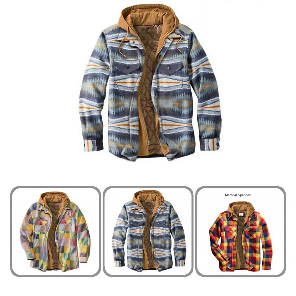 

Streetwear Stylish Loose-fitting Cotton Padded Hoodie Autumn Winter Men Hoodie Pockets for Travel