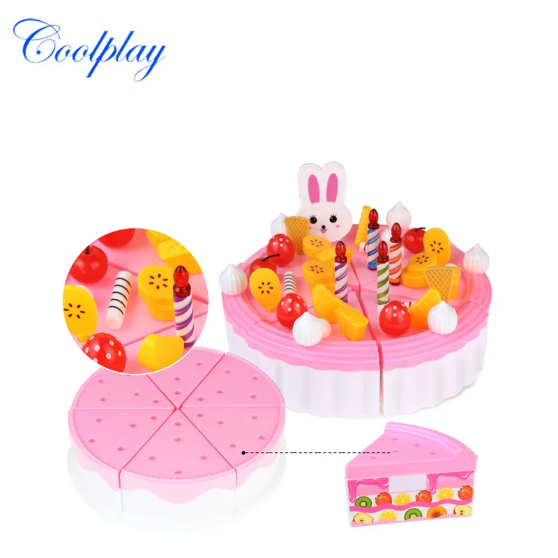 

Play House Emulate Toy Toy Birthday Fruit Cake Slicer Fancy Toy Play House Cut Cake