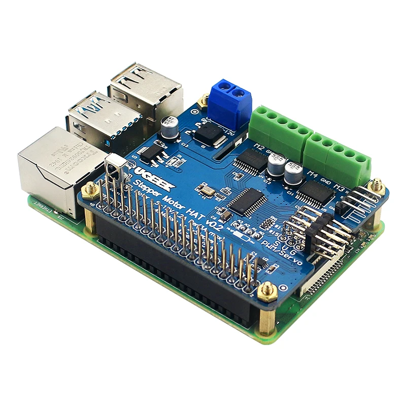 Raspberry Pi 4 шаговый двигатель HAT I2C интерфейс плата расширения Поддержка шагового