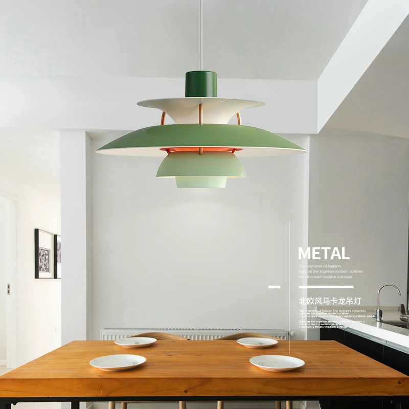 Разноцветный 5-слойный светодиодный подвесной светильник в скандинавском стиле s