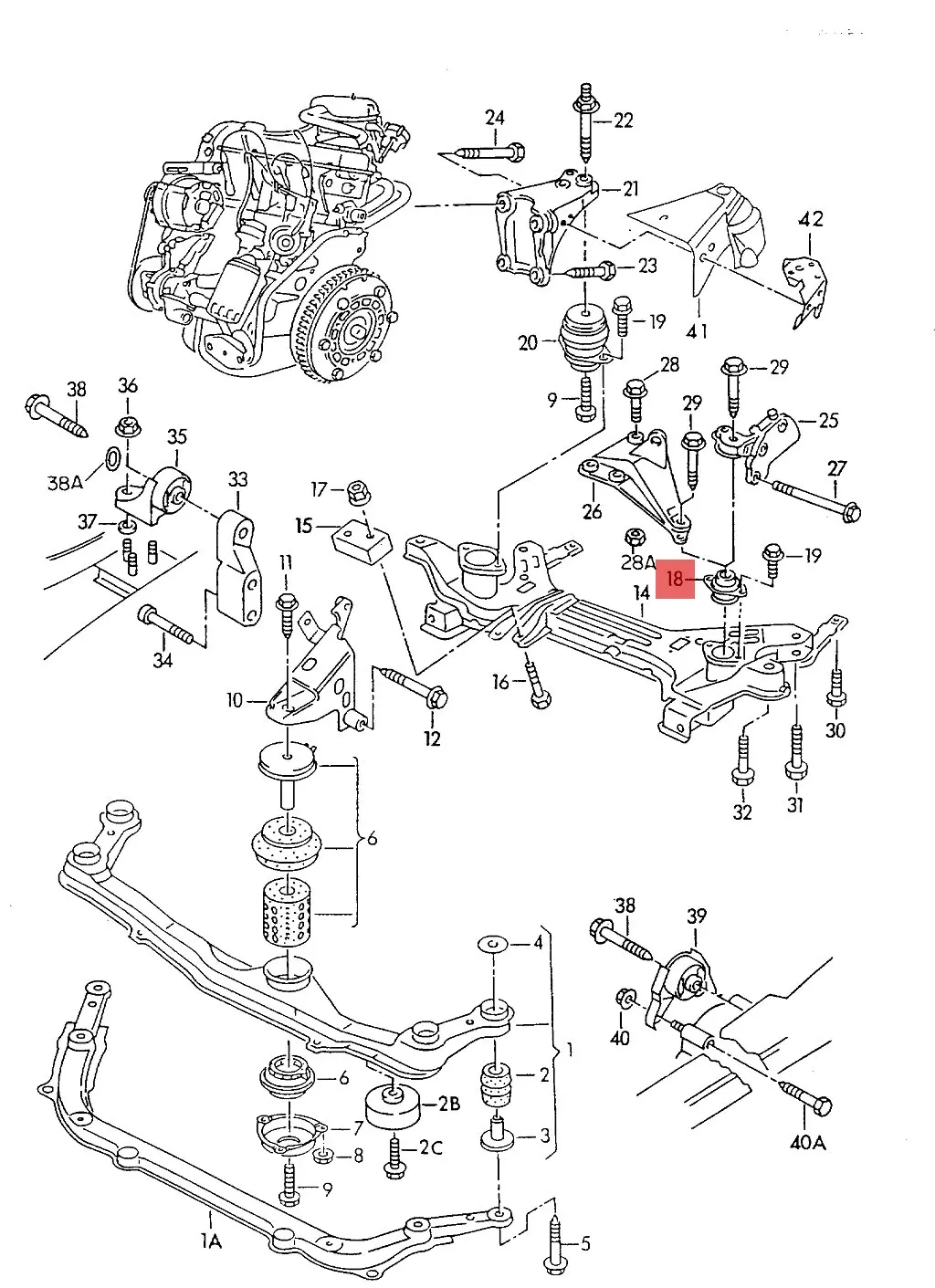 

Baofeng Engine Mount 191199381=191199381A For VW Jetta II III Golf Polo Caddy II For Seat Toledo I Cordoba Ibiza II
