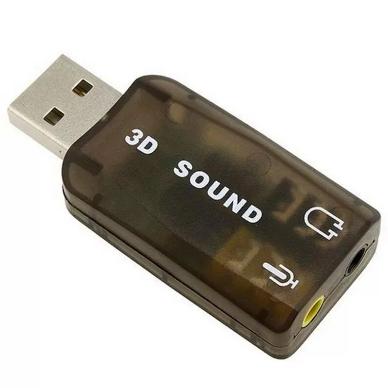 Внешняя звуковая карта USB адаптер аудио 5 1 Виртуальный 3D для 3 мм микрофона