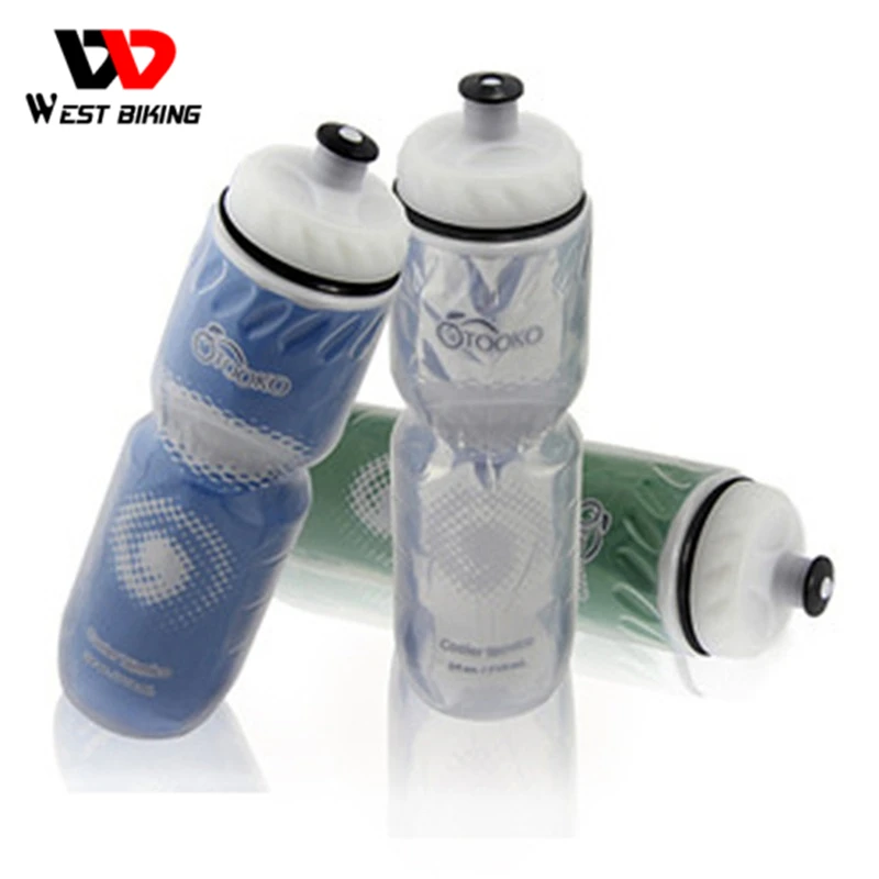 

WEST BIKING Plastic Double Insulation Protection Ice Sports Bottle Mountain Bike Riding Equipment Accessories / 710ml