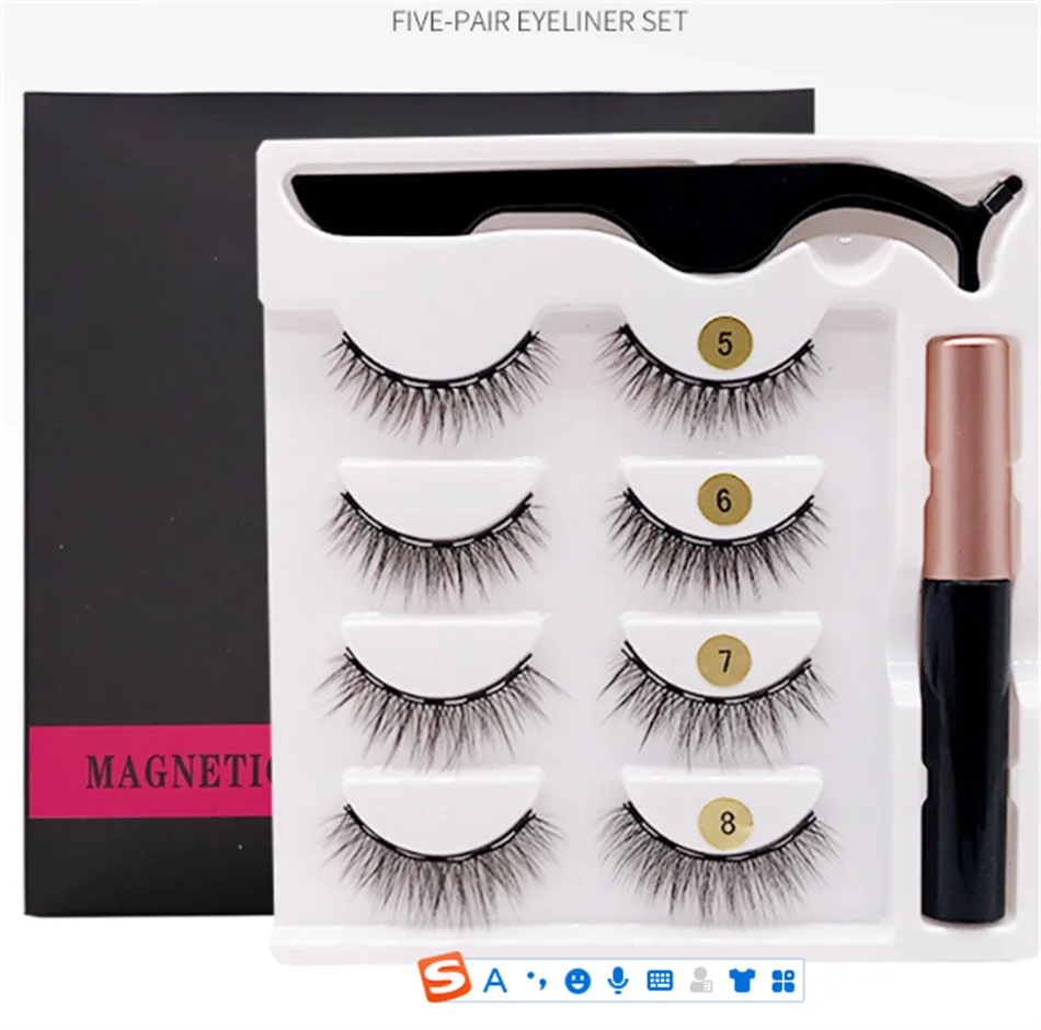 

Magnetic Eyelashes 3D Mink Eyelashes Magnetic Eyeliner Magnetic Lashes Short False Lashes Lasting Handmade Eyelash Makeup Tool