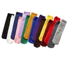 Детские носки Spainish, хлопковые дышащие мягкие носки в полоску для маленьких мальчиков и девочек, детские гольфы до колена, длинные носки, школьная форма, носки