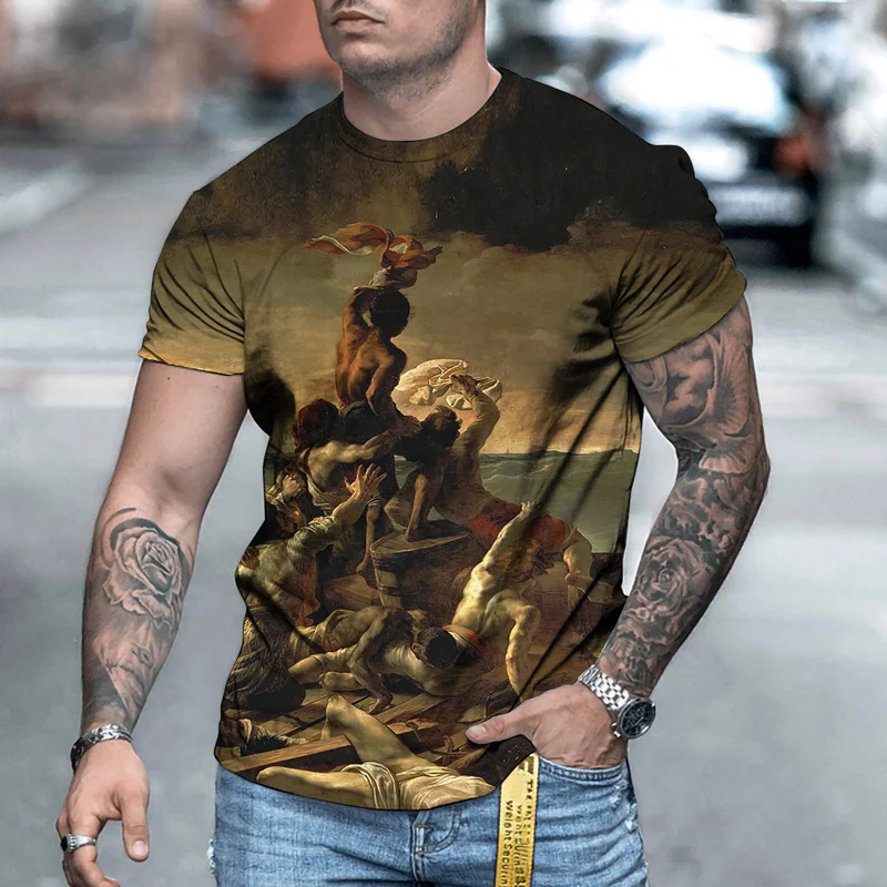 

Men Women Unisex Cute New Funny 3D Painting Print T-Shirts Summer Round Neck Short Sleeve Male Oversized T-Shirt Top Tees 6XL