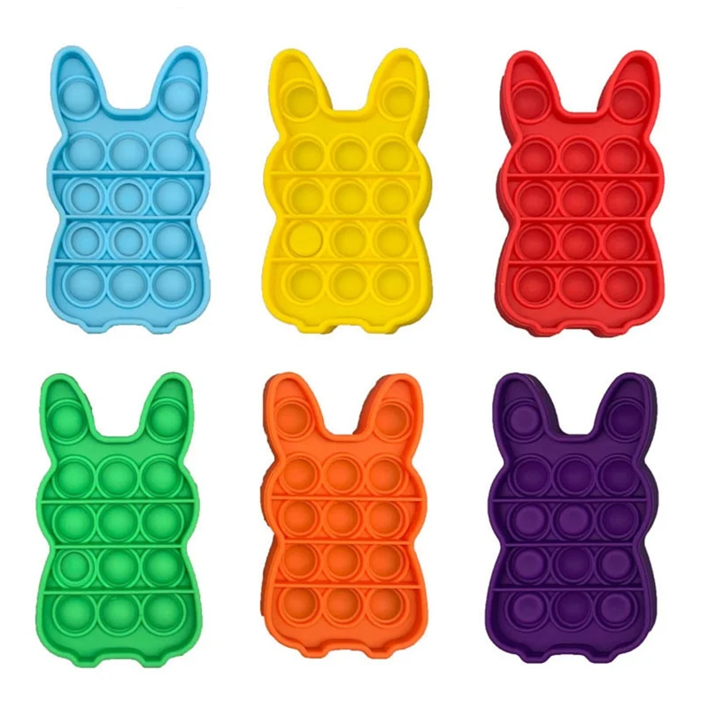 

1Pc Rabbit Shaped Bubble Fidget Sensory Toy Kids Adults Stress Anxiety Relief Toys for ADHD Autism Special Needs