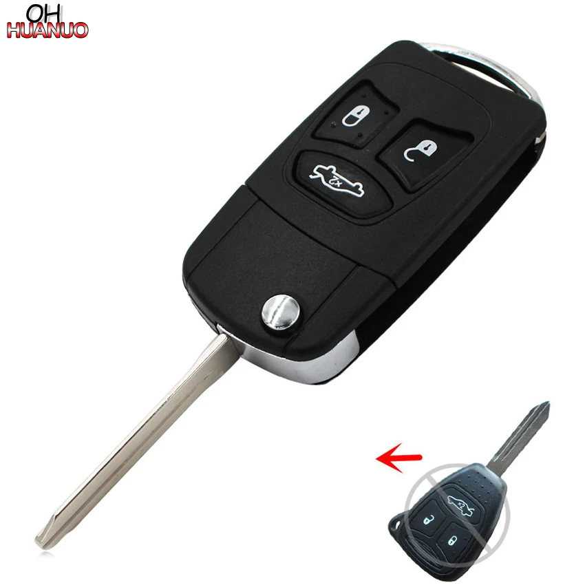 Складной флип чехол с 3 кнопками для JEEP Durango|Ключ от авто| |