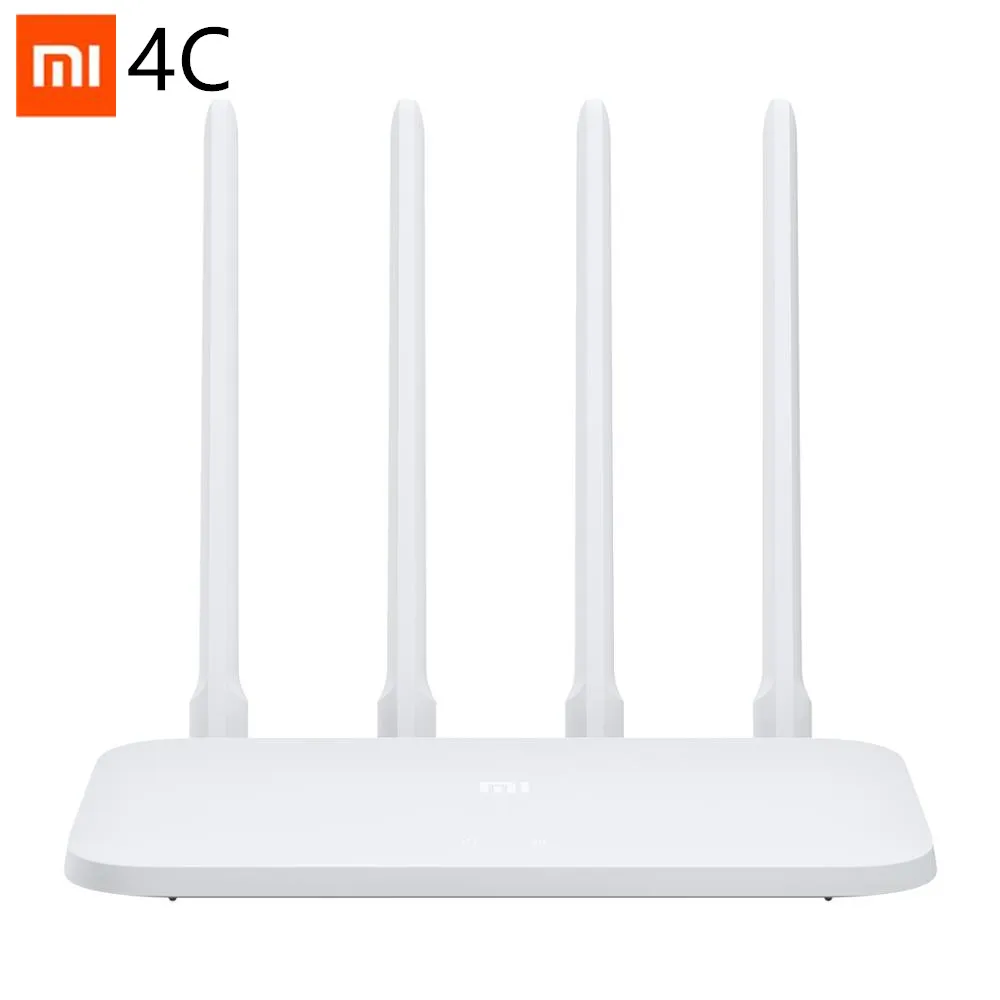 Original Xiaomi Mi WIFI Router 4C Roteador APP Control 64 RAM 802.11 b/g/n 2.4G 300Mbps 4 Antennas Wireless Routers Repeater | Компьютеры