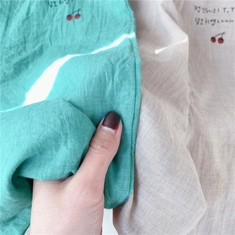 

Sling Jumpsuit Jumpsuit wide-leg Pants five-point Pants 2021 Summer New Product Pure Color Simple And Casual Kids 20309