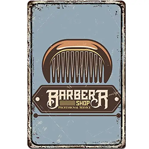 

Original Retro Design Tin Metal Signs Wall Art | Thick Tinplate Print Poster Wall Decoration for Barber Shop