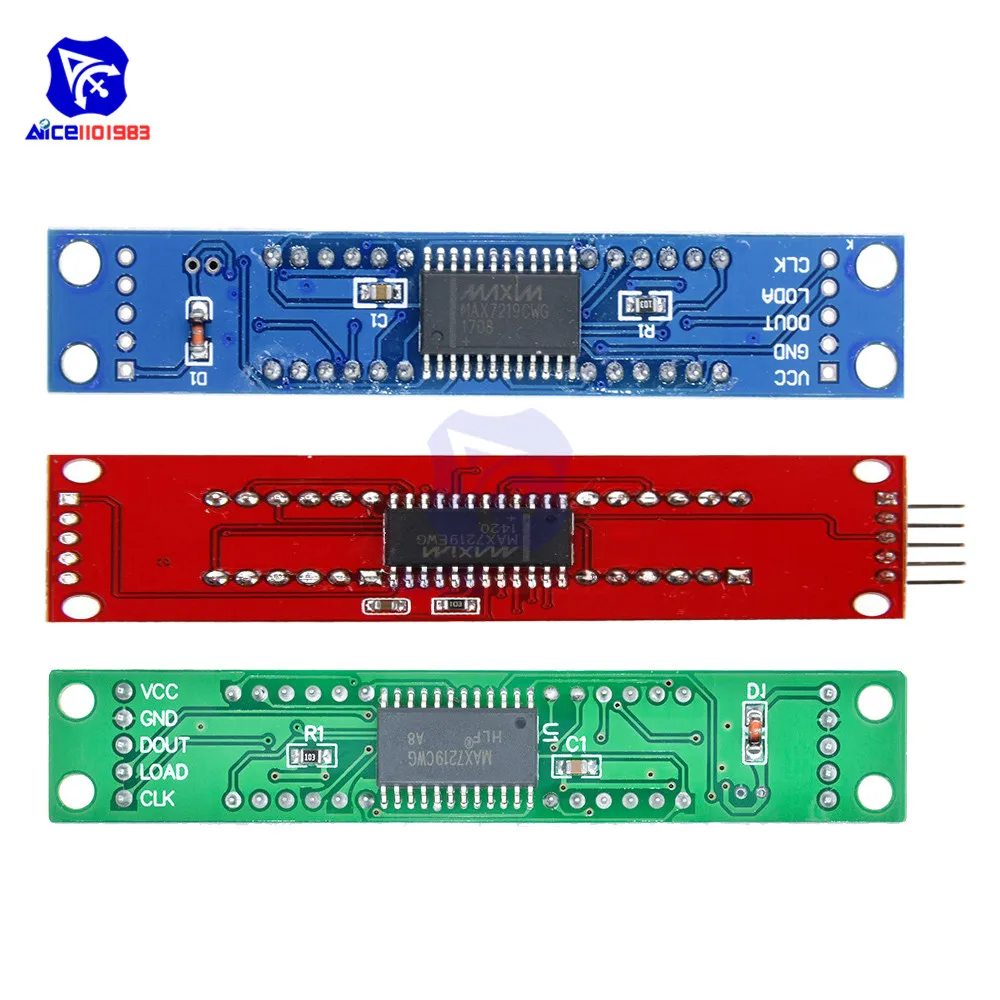 Diymore MAX7219 8-значный светодиодный дисплей трубки Управление модуль для Arduino 3,3 V 5V микро Управление; Последовательный драйвер 7-ми сегментный