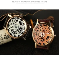 2020 watch men reloj hombre waterproof leather skeleton luminous watches stainless steel male wrist watch relogio masculino
