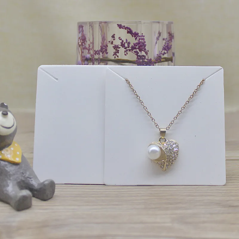 6*6 см Zerong 50 шт чистая белая бумага Ювелирные изделия дисплей карты Крафт