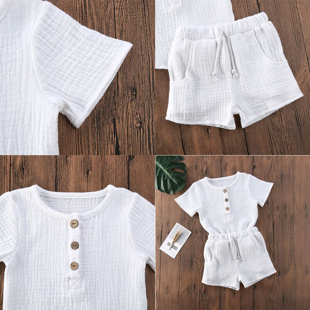 2pcs Toddler Kids Baby Boys Outfits Short Sleeve T-shirt tops shorts Clothes set | Детская одежда и обувь