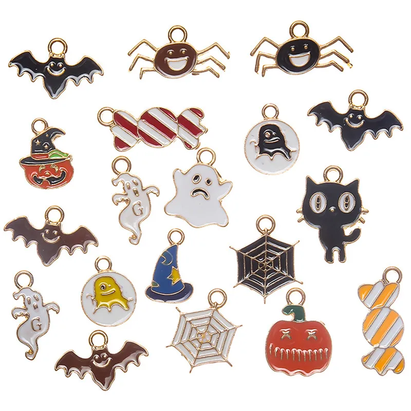 Эмалированные шармы для Хэллоуина 30 дюймов смешанные конфеты призрак тыква