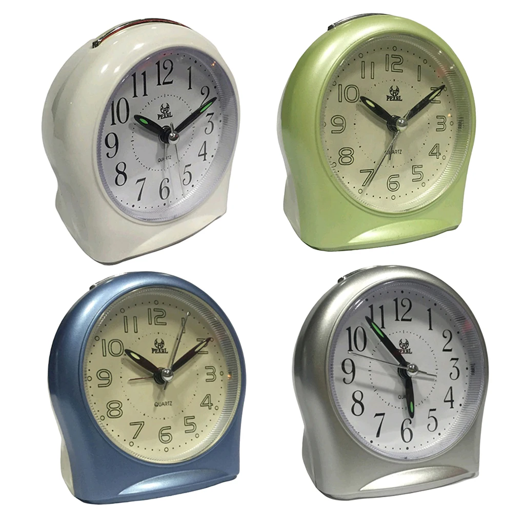 Mute Non-ticking Nightstand Clock W/night Light