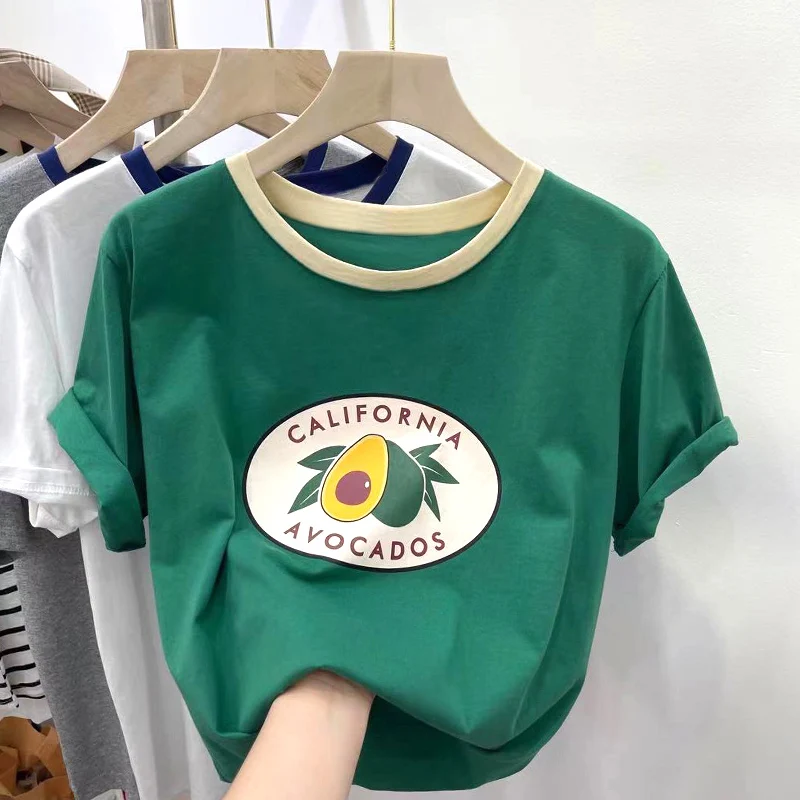 

Printed Loose Short-sleeved T-shirt for Women Graphic T Shirts Tops Women 2021 New