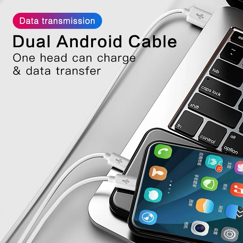 anmone 1 to 2 micro usb cable 2 in 1 microusb charging for smartphone tablet double usb charge android phone 1m charger cord free global shipping