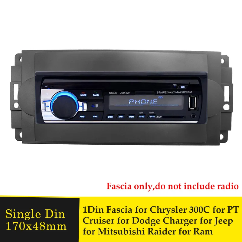 

Панель радиоприемника для автомобилей CHRYSLER 300C, PT Cruiser 2006, MITSUBISHI Raider