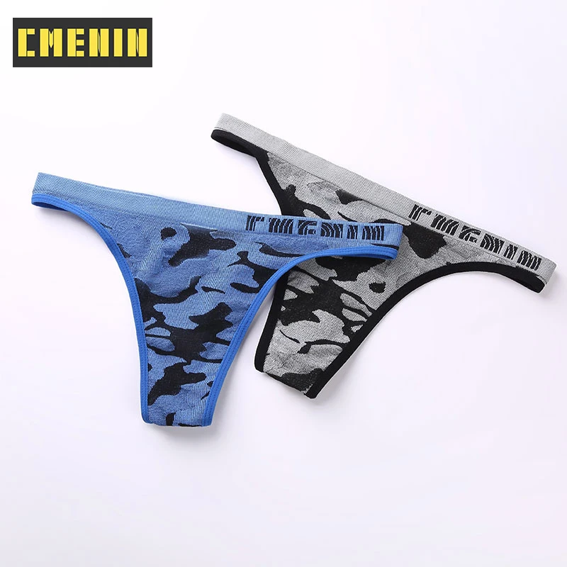 

CMENIN Camouflage Underpants Gay Men Sexy Man's Underwear Thong Men Jockstrap Low waist Men's Thong And G strings Top CM104