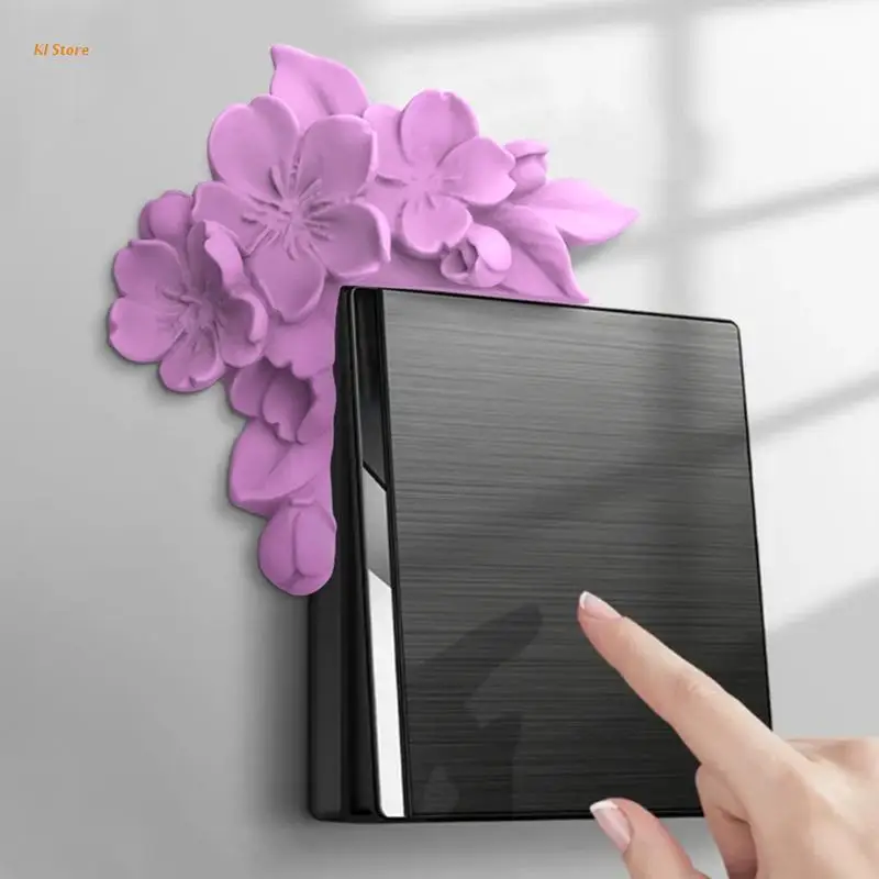 

Flower Switch Panel Decoration Crystal Epoxy Resin Mold Silicone Mould DIY Crafts Home Ornaments Casting Tool J78F