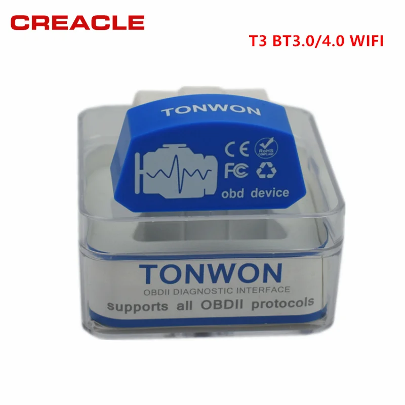TONWON 3 Bluetooth 4 0/WiFi ELM327 OBD2 автомобильный диагностический сканер инструмент |