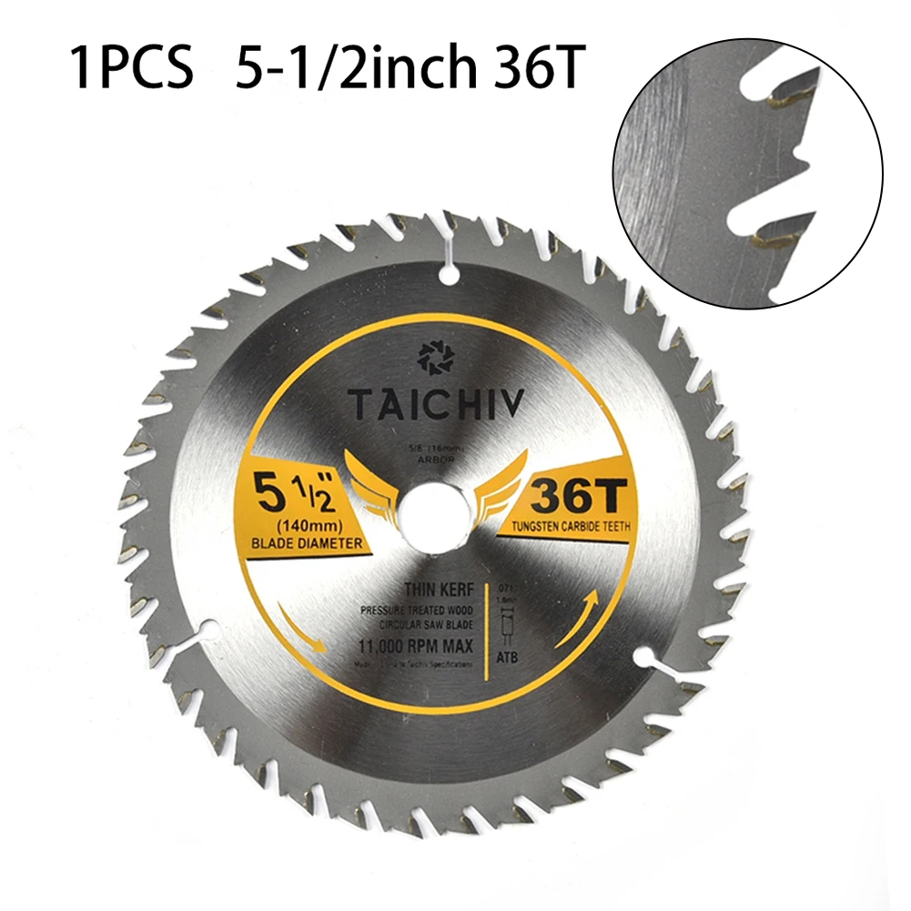 5-1/2 INCH 36Teeth Circular Saw Blade Arbor Diameter 16mm Cutting Head Steel Cutting Wheel Discs For Woodworking